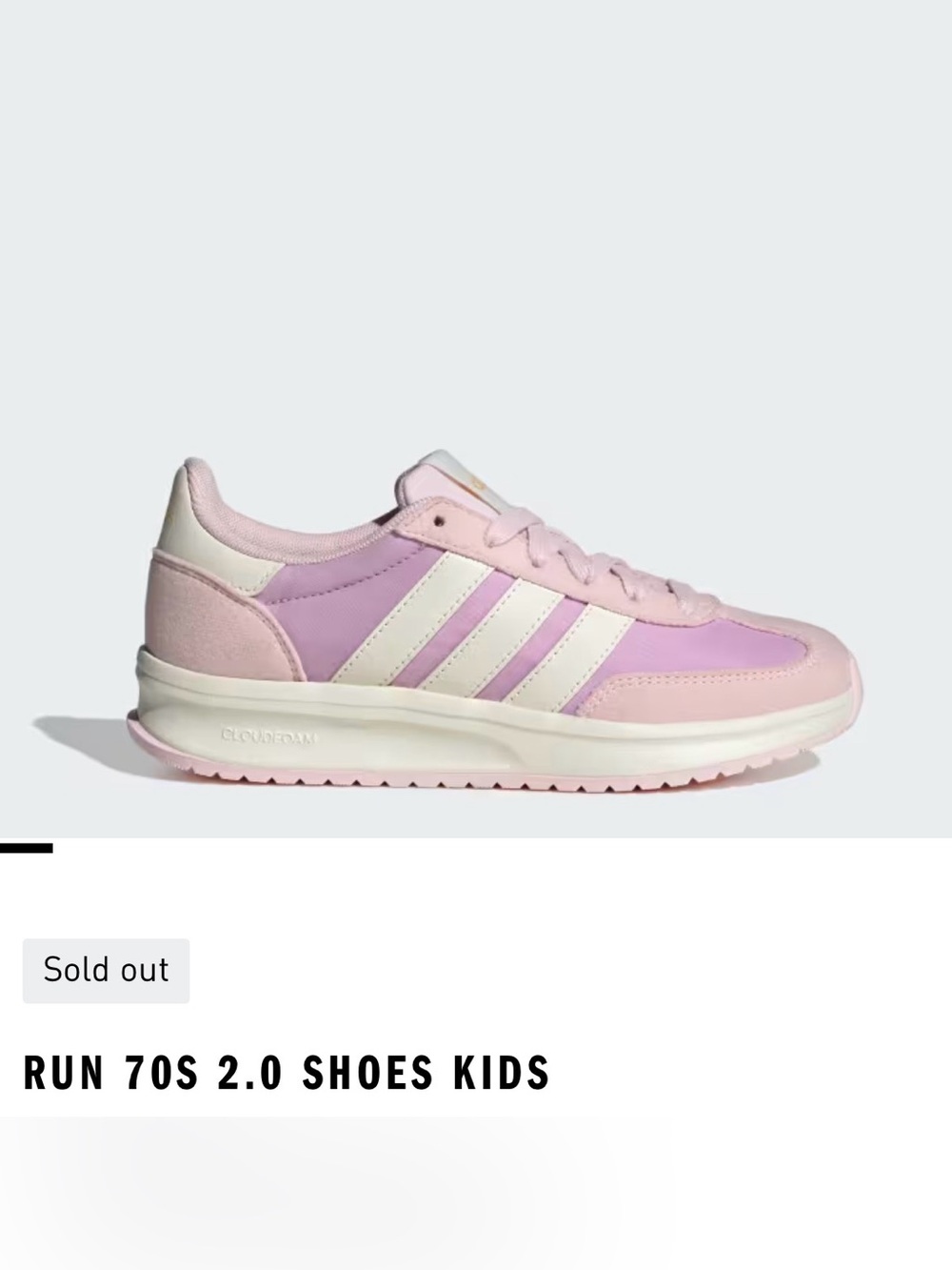 ADIDAS RUN 70S 2.0 BIG KID SHOES